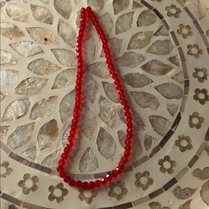 Elegant Red Beaded Necklace